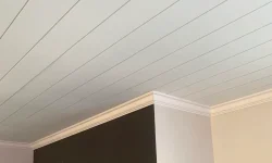 Ceiling panels and crown moulding remodel project