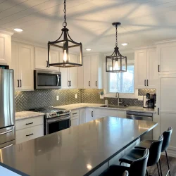 Kitchen remodel with new cabinets and counters